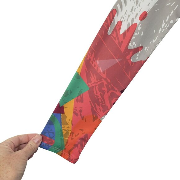 Terry Cycling Long Sleeve Athletic Shirt Front Zip Womens M Eiffel Tower Print - Picture 8 of 12